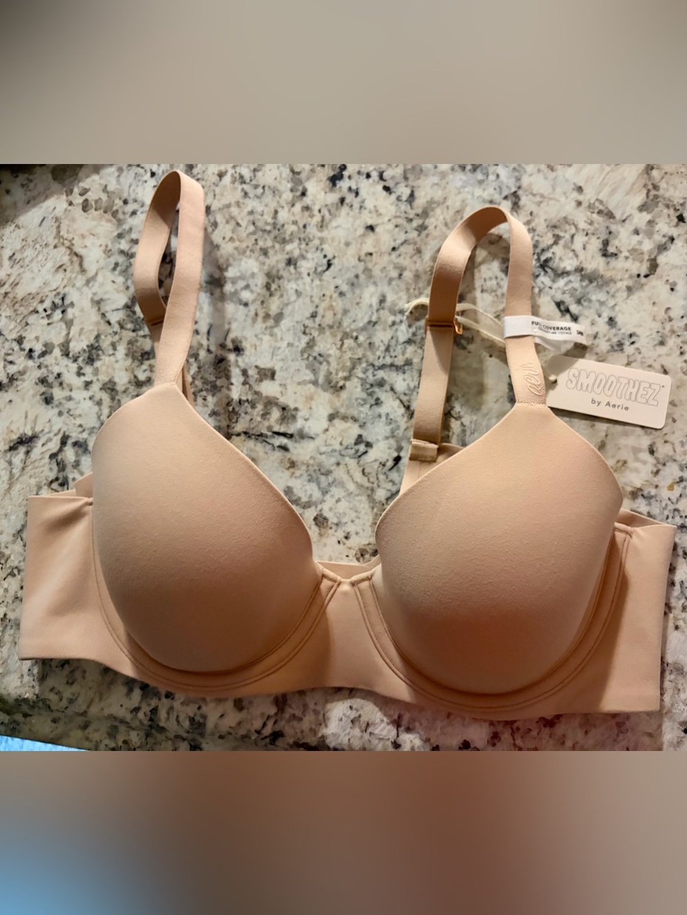 aerie Peach Nude Full Coverage T-Shirt Bra